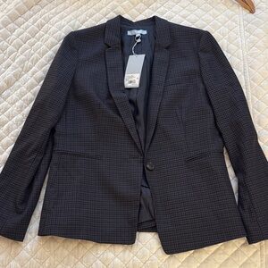 ANTONIO MELANI Black Checkered Blazer